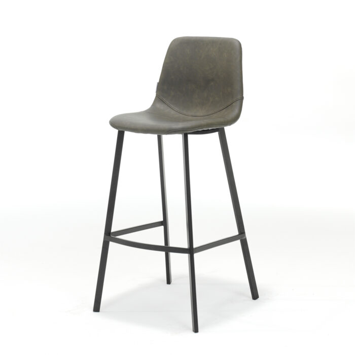 Barkruk Bari Zwart Stof Vintage Taupe