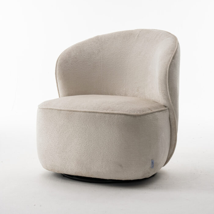 Sammy Draaifauteuil Stof Loris #01 Cream - Afbeelding 2