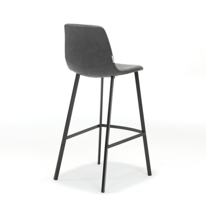 Barkruk Bari Zwart Stof Vintage Zwart - Afbeelding 2