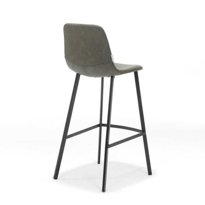 Barkruk Bari Zwart Stof Vintage Taupe - Afbeelding 2