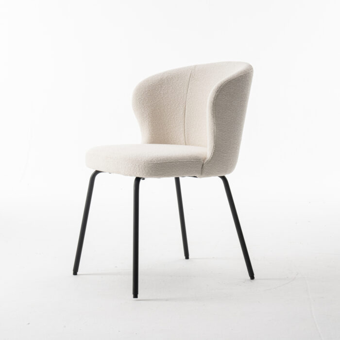 Corsica stoel Stof Teddy Ivory - Afbeelding 2