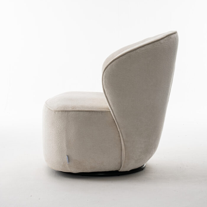 Sammy Draaifauteuil Stof Loris #01 Cream - Afbeelding 3