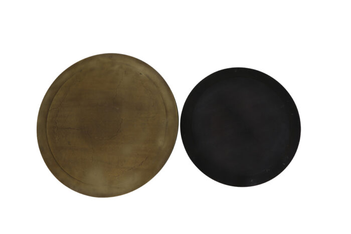 Side table S/2 41x46+49x52 cm TALCA ant copper+brnz edge - Afbeelding 4