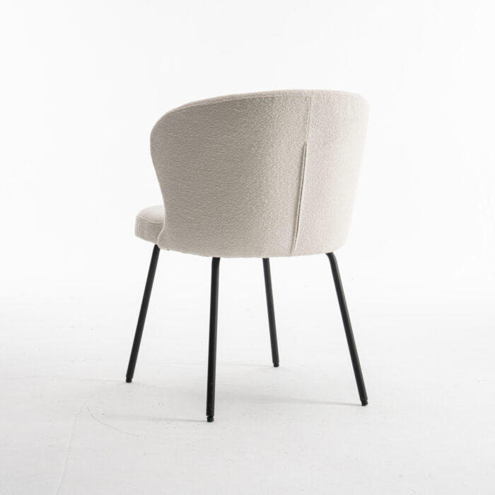 Corsica stoel Stof Teddy Ivory - Afbeelding 4