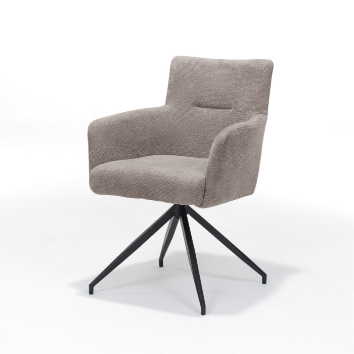 Joey armstoel Stof Retro Bliss Taupe - Afbeelding 2