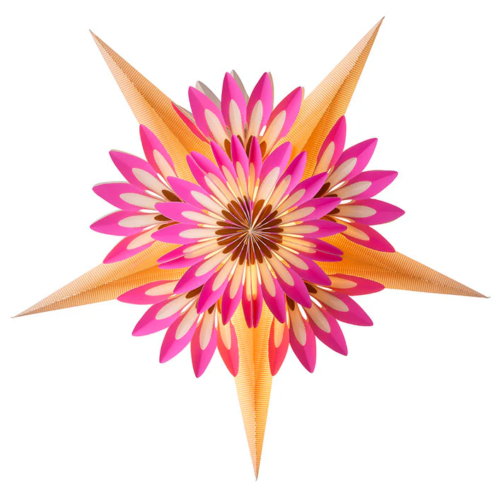 Papier ster 70cm Fucsia - Afbeelding 2